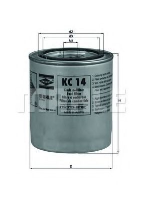 Filtro combustible Mahle Original KC14 precio, desde 12,08 EUR